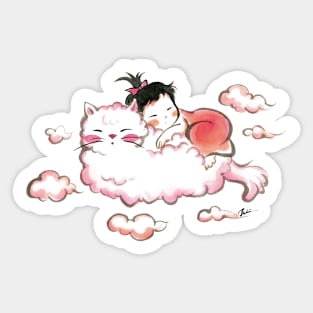 Cat cloud day dream Sticker